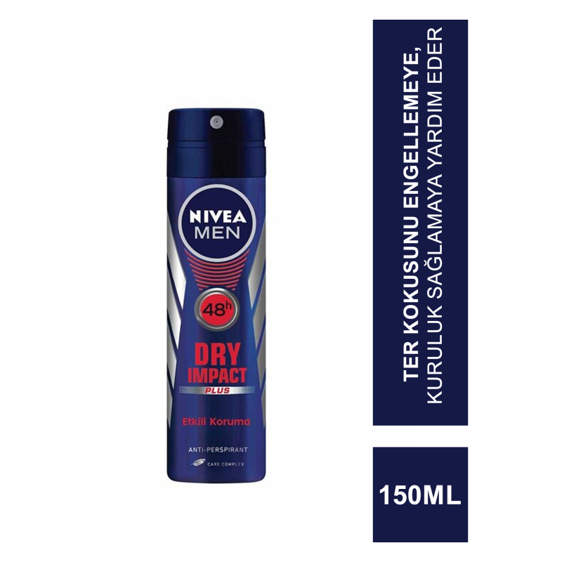 Nivea Deodorant Dry Impact Plus For Men 150 ml Erkek Nivea Deodorant Dry Impact Plus For Men 150 ml Erkek