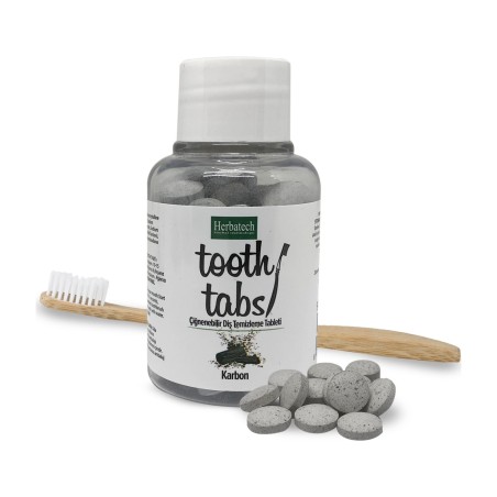 Herbatech Çiğnenebilir Diş Temizleme Tableti (Karbon) 90 Tablet