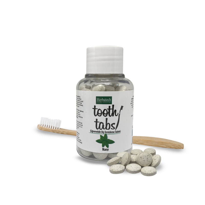 Herbatech Tooth Tabs Çiğnenebilir Diş Temizleme Tableti Nane Aromalı 90 Adet