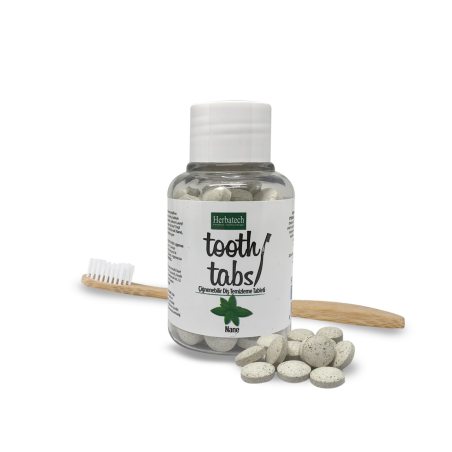 Herbatech Tooth Tabs Çiğnenebilir Diş Temizleme Tableti Nane Aromalı 90 Adet