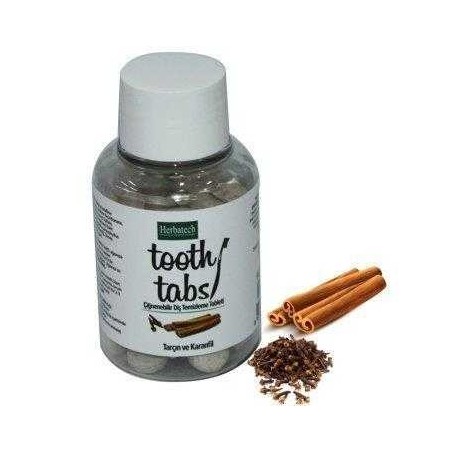 Herbatech Tooth Tabs Tarçın Karanfil Diş Temizleme Tableti 90 Adet