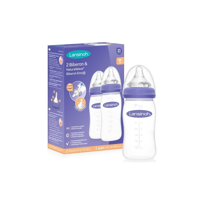 Lansinoh Natural Wave Biberon Seti 240 Ml x 2 Adet