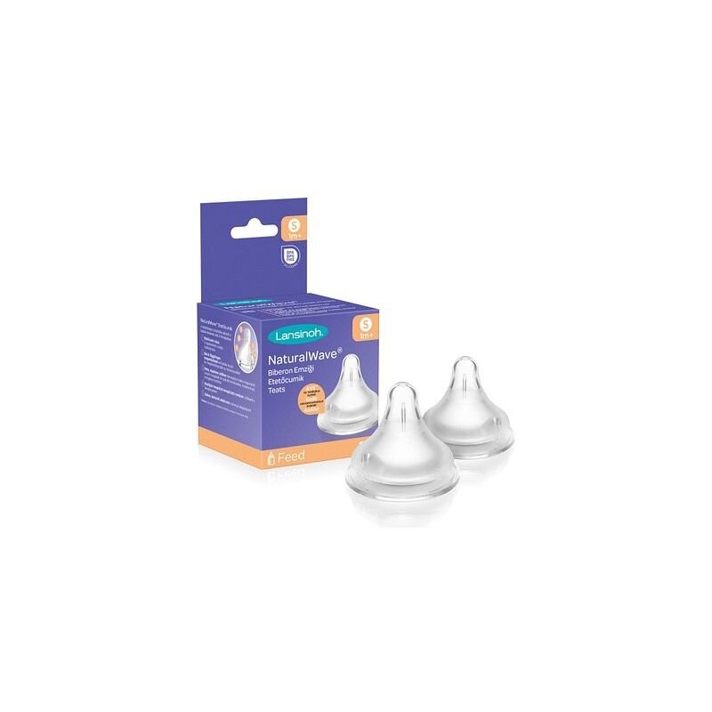 Lansinoh Natural Wave Biberon Emziği 2'li  Orta Akışlı