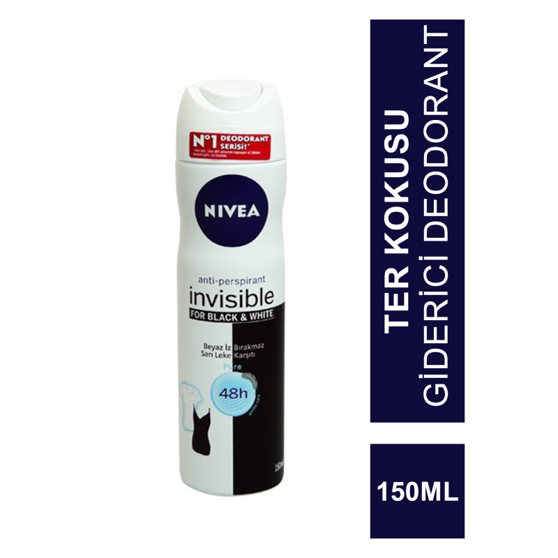Nivea Deo Invisible For Pure Black & White Pure Deodorant 150 ml