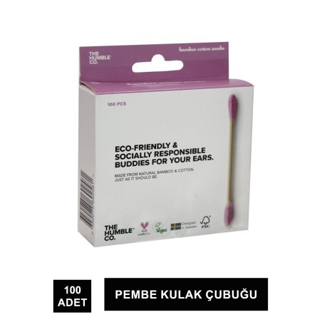 Humble Cotton Bambu Pembe Kulak Çubuğu 100 Adet