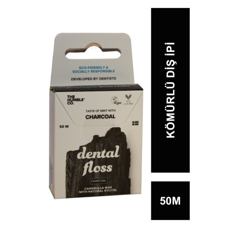 Humble Brush Diş İpi  Kömürlü 50m