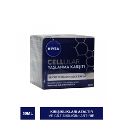 Nivea Cellular Yaşlanma Karşıtı Hücre Yenileyen Gece Bakım Kremi 50ml