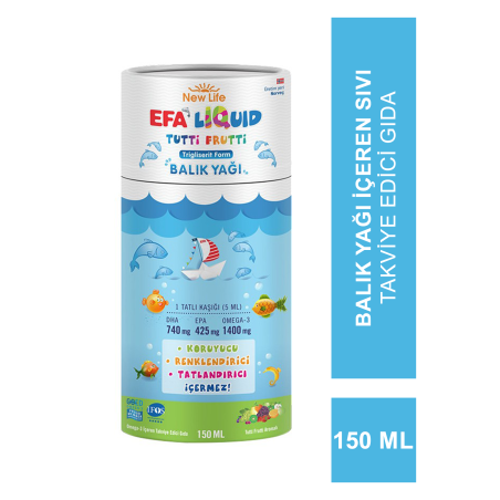 New Life Efa Liquid Tutti Frutti Balık Yağı 150 ml