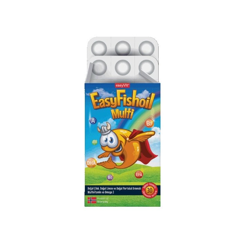 EasyFishoil Multi Omega 3 Çocuk Çiğnenebilir 30 Tablet