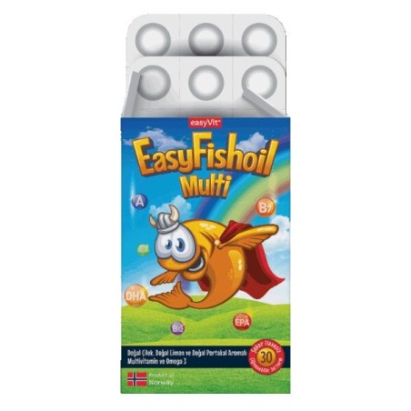 EasyFishoil Multi Omega 3 Çocuk Çiğnenebilir 30 Tablet
