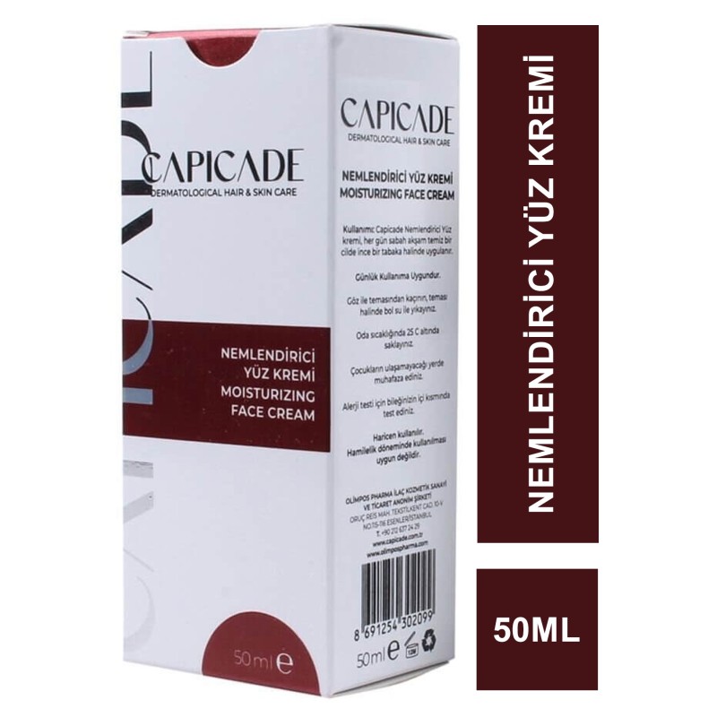 Capicade Nemlendirici Yüz Kremi 50 ml
