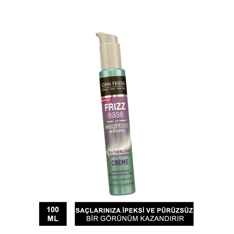 John Frieda Ağırlaştırmayan Saç Bakım Kremi - Weightless Wonder Featherlight Smoothing Crème 100 ml John Frieda Ağırlaştırmayan Saç Bakım Kremi - Weightless Wonder Featherlight Smoothing Crème 100 ml