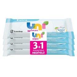 Uni Wipes Extra Islak Cep Mendili 3+1