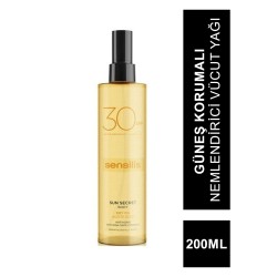 Sensilis Sun Secret Body Dry Oil spf30+ AntiAging 200 ml-Güneş Korumalı Nemlendirici Vücut Yağı