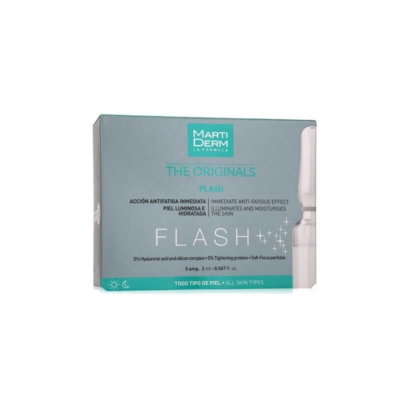 Martiderm Flash Ampules 2ml x 5 -Nemlendirici-Aydınlatıcı Ampül Tüm Cilt Tipleri İçin