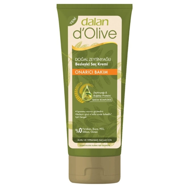 Dalan D Olive 200Ml Zeytinyağlı Saç Kremi- Kuru Ve Yıpranmış Saçlar İçin