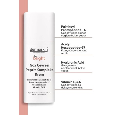Dermoskin Be Bright Göz Çevresi Peptit Kompleks Krem 15 ml
