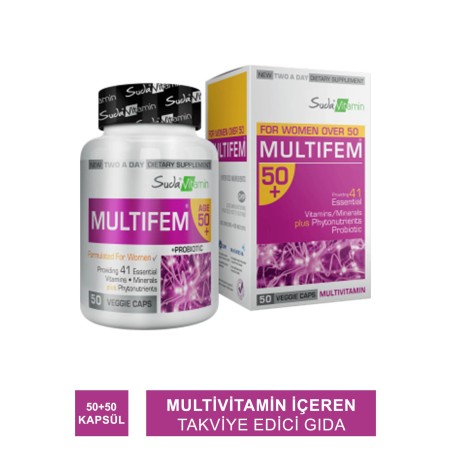 Suda Vitamin Vitamins For Woman Over 50 MultiFem 50+ 50 Kapsül