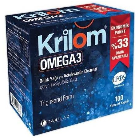 Krilom Omega-3 Astaksantin Soft Jel Kapsül 100 luk