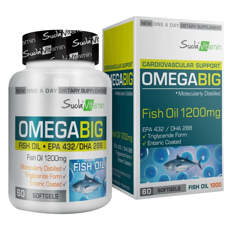 Bigjoy Vitamins Omegabig Balık Yağı 1200 mg 60 Kapsül