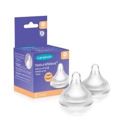 Lansinoh Natural Wave Biberon Emziği - 2'li Yavaş Akışlı