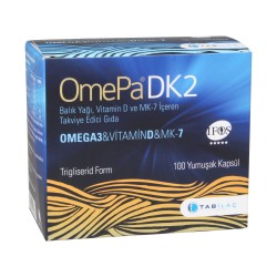 OmePa DK2 Omega 3 Vitamin D ve MK-7 100 Kapsül