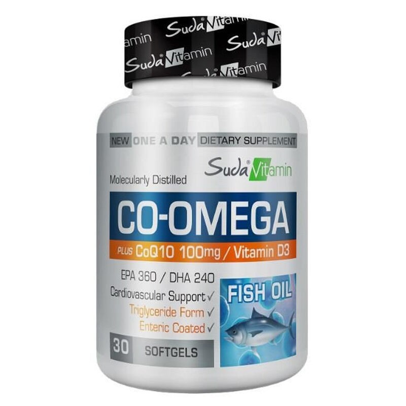 Suda Vitamin Co-Omega Coenzyme Q10 100 mg-30 Yumuşak Kapsül Suda Vitamin Co-Omega Coenzyme Q10 100 mg-30 Yumuşak Kapsül