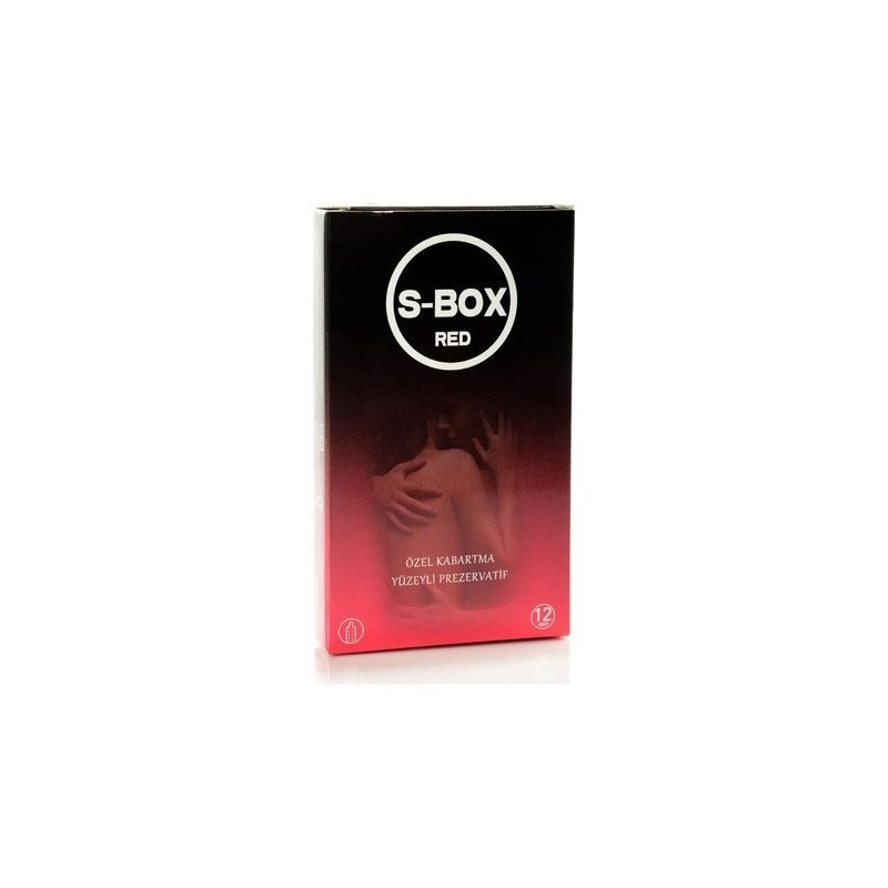 S-BOX Prezervatif Red Kabartma Yüzeyli 12 adet