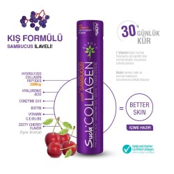 Suda Collagen Sambucus Vişne Flover 40ml x 30 Shot