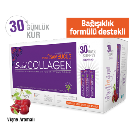 Suda Collagen Sambucus Vişne Flover 40ml x 30 Shot