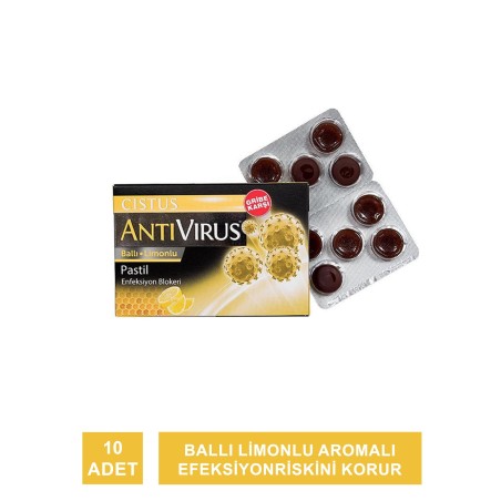 Cistus Antivirus Ballı Limonlu Pastil 10 Adet