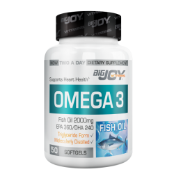 Bigjoy Vitamins Omega 3 - Fish Oil 2000mg 50 Softgel Kapsül
