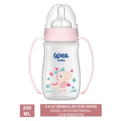 Wee Baby Klasik + Geniş Ağızlı Kulplu PP Biberon 0-6 Ay 250 ml  138