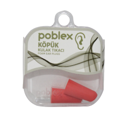Poblex Köpük Kulak Tıkacı 1 Çift -2 Adet- Kutulu