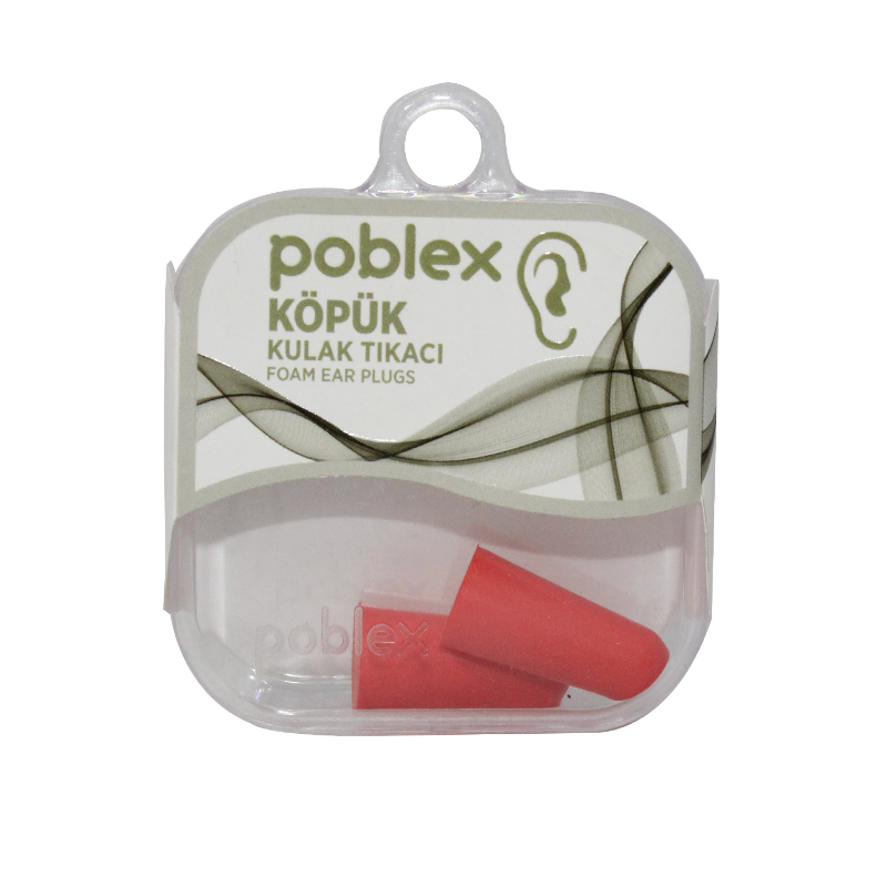Poblex Köpük Kulak Tıkacı 1 Çift -2 Adet- Kutulu Poblex Köpük Kulak Tıkacı 1 Çift -2 Adet- Kutulu
