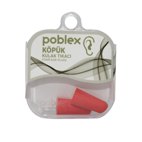 Poblex Köpük Kulak Tıkacı 1 Çift -2 Adet- Kutulu