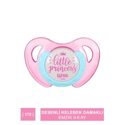 Wee Desenli Kelebek Damaklı Emzik 0-6 Ay ( 172 )
