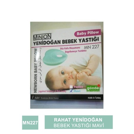 Minion Yenidoğan Bebek Yastığı Mavi Mn 227