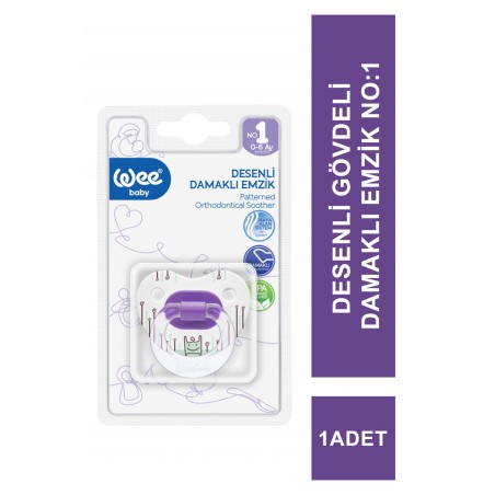 Wee Baby 833 Desenli Gövdeli Damaklı Emzik No:1 0-6 Fiyatı ve Yorumları