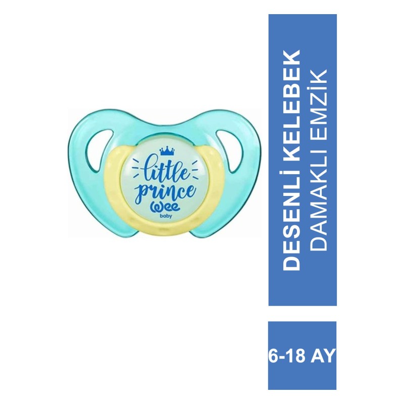 Wee Desenli Kelebek Damaklı Emzik 6-18 Ay ( 173 )
