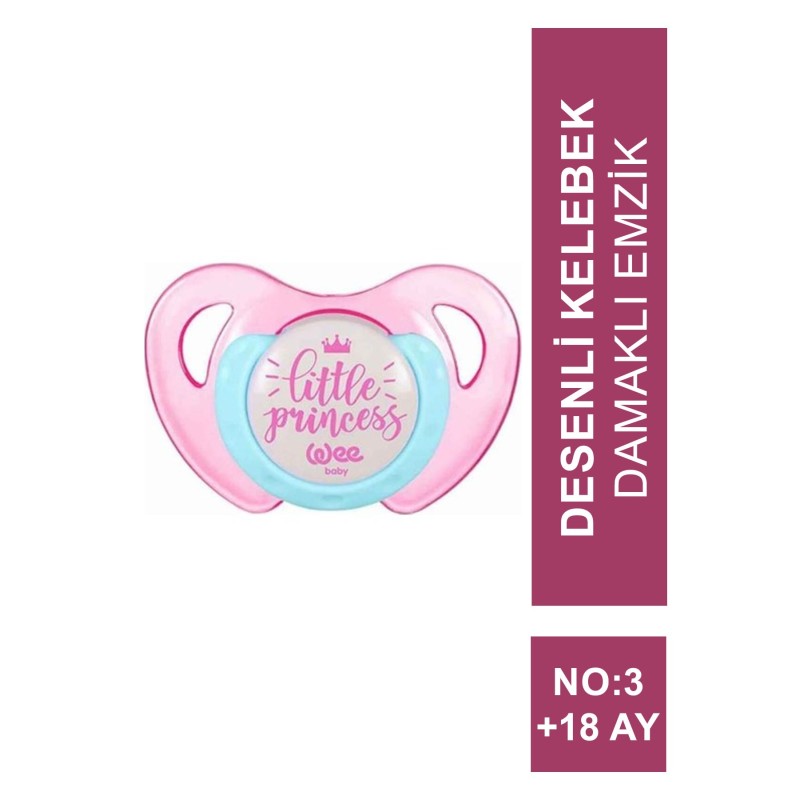 Wee Baby Desenli Kelebek Damaklı Emzik No:3 18+ Ay (174)