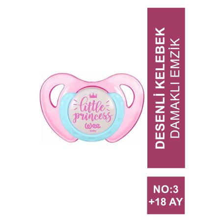 Wee Baby Desenli Kelebek Damaklı Emzik No:3 18+ Ay (174)