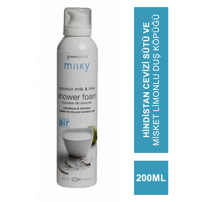Greenland Milky Shower Foam Coconut Milk - Lime 200 ml