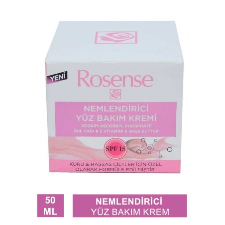 Rosense Nemlendirici Yüz Bakım Kremi Kuru & Hassas Cilt Tipleri İçin 50ml