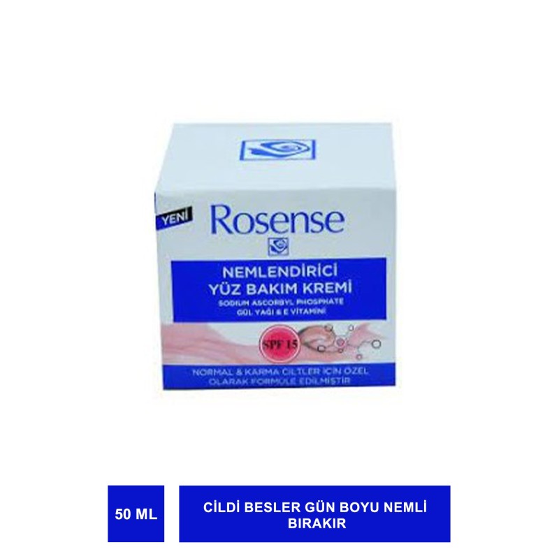 Rosense Nemlendirici Yüz Bakım Kremi Normal & Karma Cilt Tipleri İçin 50ml