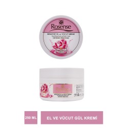 Rosense El ve Vücut Gül Kremi Kavanoz 250 ml