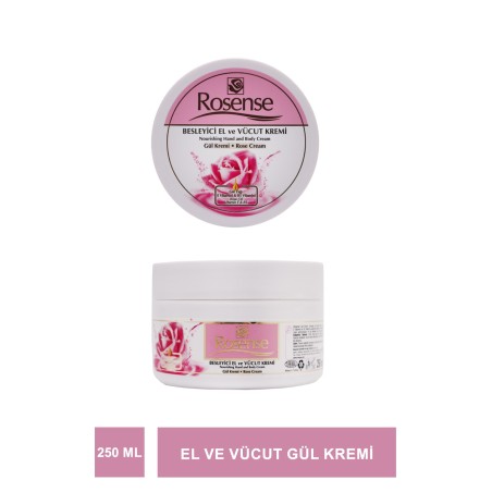Rosense El ve Vücut Gül Kremi Kavanoz 250 ml