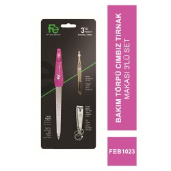 FE FEB1023 Bakım Törpü - Cımbız - Tırnak Makası (3'lü)