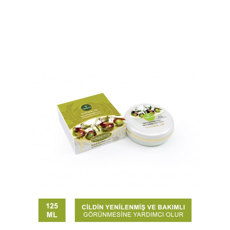 Harem's Zeytin Yağlı Yüz & Dekolte Bakım Kremi 125ML (S.K.T 05-2023)