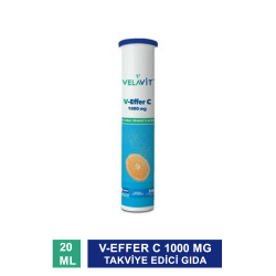 Velavit V-Effer C 1000 mg Takviye Edici Gıda 20 Tablet (S.K.T 03-2024)